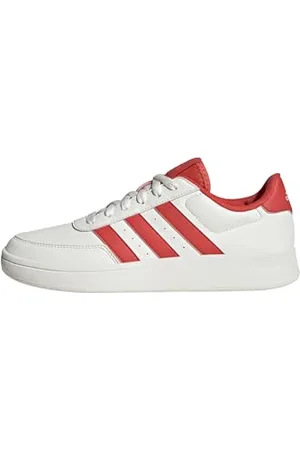 adidas Damen Breaknet 2.0 Shoes Schuhe, core White/Bright red/Lucid pink