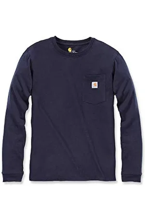 Carhartt Damen Loose Fit, schweres, langärmliges Pocket T-Shirt , , S