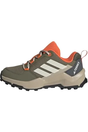 adidas Terrex AX4R Hiking Shoes Wanderschuhe, Olive Strata/Wonder White/Orange, 28 EU