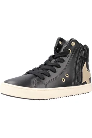 Geox J Kalispera Girl A Sneaker, Black/Platinum