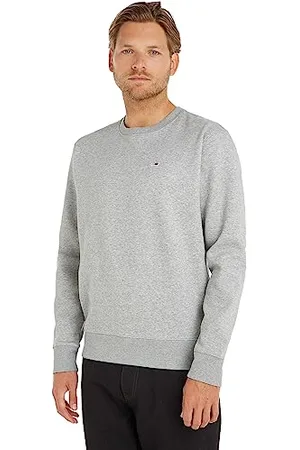 Tommy Hilfiger Herren Sweatshirt TJM Regular ohne Kapuze, Grau (Light Grey Heather), XXL