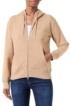 GANT Damen Shield Zip Hoodie Kapuzenpullover, , 36