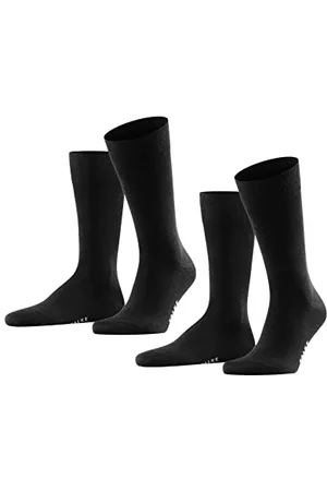 Falke Herren Socken Happy Double Pack M So Baumwolle einfarbig 2 Paar, , 43-46