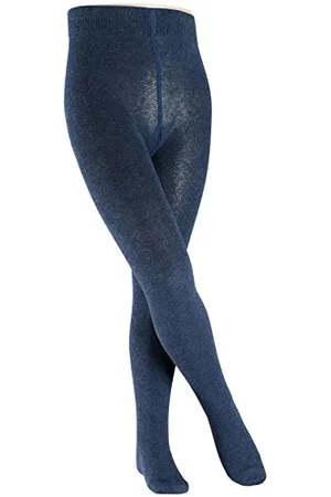 ESPRIT Unisex Kinder Strumpfhose Foot Logo K Ti Baumwolle dick einfarbig 1 Stück, , 152-164