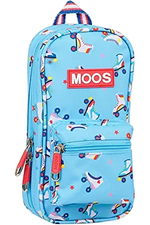 Safta Moos Rollers, Hellblau/mehrfarbig, 120x50x230 mm, Federmäppchen Rucksack