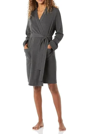 Amazon Damen Leichter Waffel-Bademantel, Mittellang (Erhältlich In Übergröße), , XS