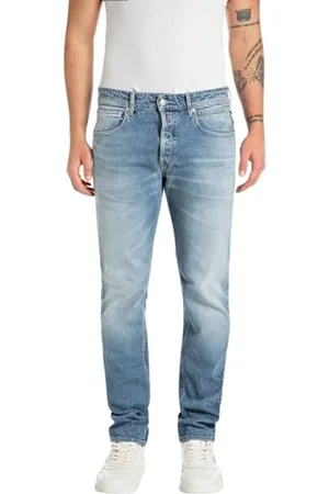 Replay Herren Jeans Grover Straight-Fit Original, Blau , 29W / 32L