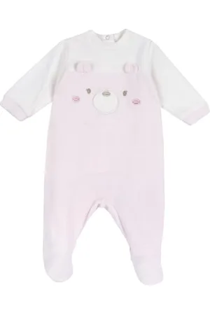 chicco Tutina con apertura patello, in ciniglia, Baby - Mädchen, Rosa (4), 1M, Entworfen in Italien