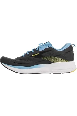 Brooks Herren Trace 3 Sneaker, Forged Iron/Blue/Yellow, 45.5 EU