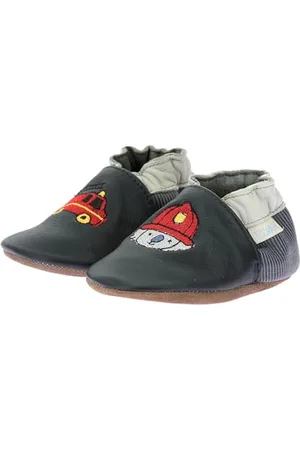 Robeez Badge Fire Babyschuhe, Marineblau, 17/18 EU, , 17/18 EU