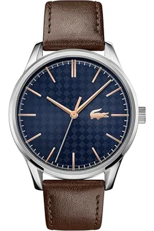Lacoste Analog Quarzuhr für Herren Kollektion Vienna mit Braunes Lederarmband - 2011046