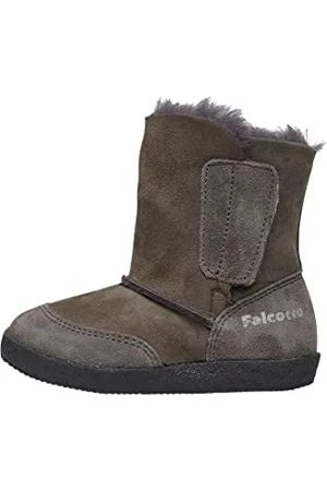 Falcotto Carl-Stiefelette aus Veloursleder mit Schaffellfutter- grau 20