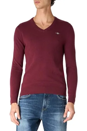 GANT Herren Extrafine Lambswool V-Neck Pullover, , XXL