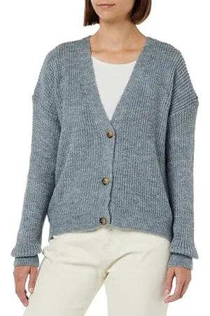 DeFacto Damen Cardigan - Stilvolle Modische Damen Strickjacke Regular Fit V Neck