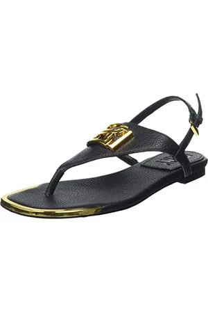 DKNY Damen Flat Sandal, Black, 38 EU