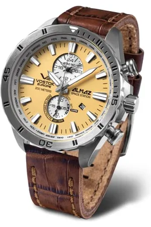 Vostok Mädchen Analog Chronograph Uhr mit Leder Armband 320A655-L
