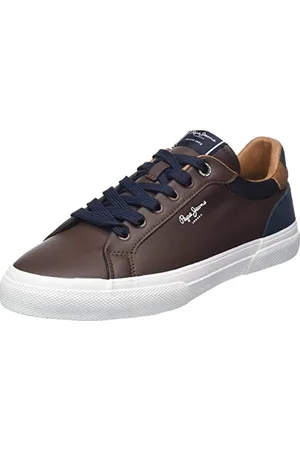 Pepe Jeans Herren Kenton Court Sneaker, Brown (Brown), 44 EU