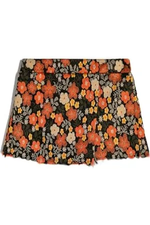Koton Girls Floral Printed Skort Envelop Elastic Waistband