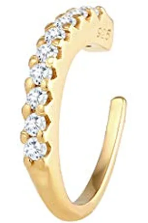 Elli Ohrringe Damen Single Earcuff mit Zirkonia Kristallen in 925 Sterling Silber