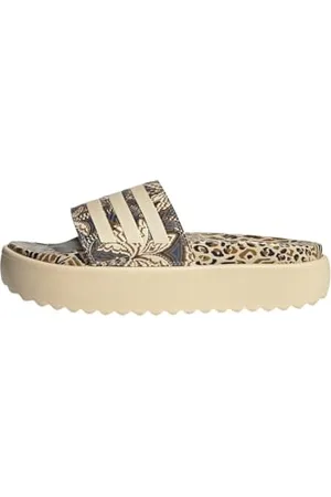 adidas Damen Adilette Platform Slides RUTSCHEN, Crystal Sand/Crystal Sand, 44.5 EU