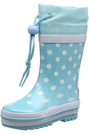 Playshoes Kinder Gummistiefel aus Naturkautschuk, trendige Unisex Regenstiefel mit Reflektoren, , 26/27 EU
