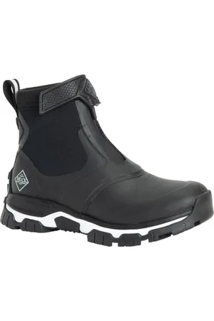 Muck Damen Apex Mid Zip Gummistiefel, Black/White