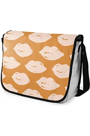 Bonamaison Le Jardin du Lin Digital Bedruckte Messenger Schultaschen mit Schwarzem Riemen für Mädchen und Jungen, Zurück zur Schule, Kuriertaschen für Schüler, Umhängetaschen, Größe: 29x36 Cm
