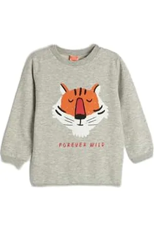 Koton Babyboy Sweatshirt Tiger Printed Long Sleeve Crew Neck