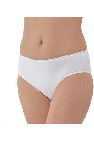 Schiesser Damen Slip Baumwolle Stretch Essentials Unterwäsche Slip (3er Pack), Weiß, 40