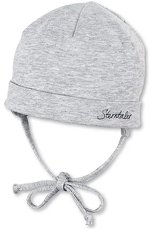 Sterntaler OCS Beanie melange - weiche Beanie Mütze aus Melange Singlejersey (Bio) - Unisex Kopfbedeckung mit Ohrenklappen - Baby und Kinder Übergangsmütze zum Binden - ab Geburt - , Größe 35