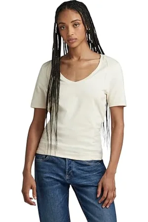 G-Star RAW Damen Moto Slim U-Neck Top, , XXS