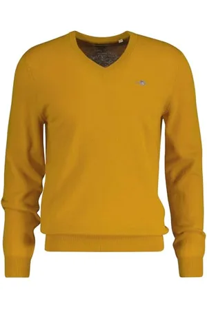GANT Herren Extrafine Lambswool V-Neck Pullover, , Small