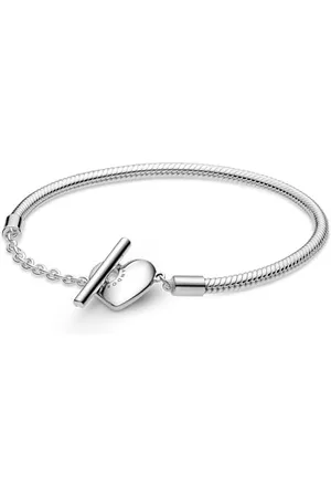 PANDORA Moments Schlangen-Gliederarmband mit T-Verschluss aus Sterling /Größe: 18cm
