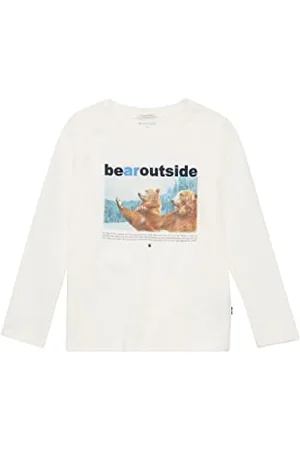 TOM TAILOR Jungen Kinder Langarmshirt mit Print 1034815, Beige, 92-98