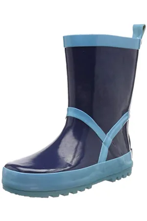 Playshoes Kinder Gummistiefel aus Naturkautschuk, trendige Unisex Regenstiefel mit Reflektoren, , 28/29 EU