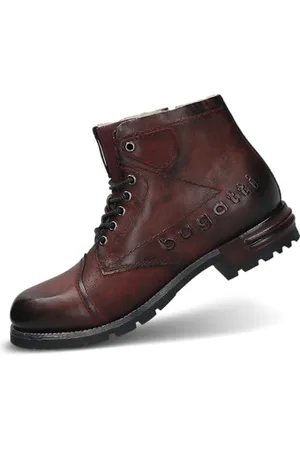 Bugatti Herren-321-6115N-3514-3131-Stiefel Warmfutter,dark red/dark red,42