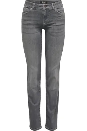 ONLY Female Straight-Fit Jeans ONLALICIA Mittlere Taille Normal geschnitten Jeans