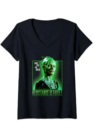 Star Trek : First Contact Day Long Live The Queen Borg T-Shirt mit V-Ausschnitt