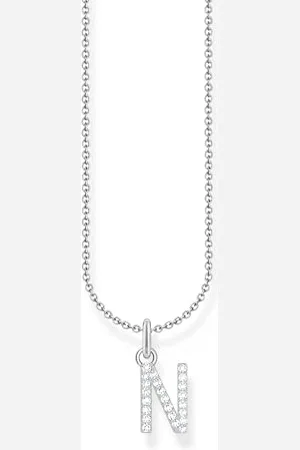 Thomas Sabo Halskette Buchstabe N 925 Sterling Silber mit Zirkonia KE2253-051-14