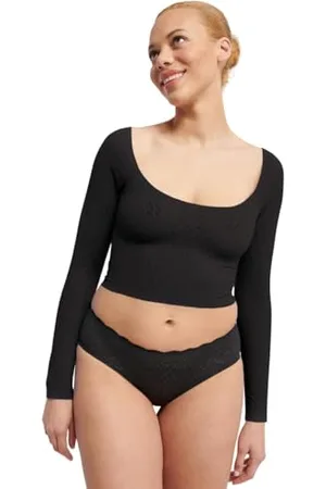 Sloggi Damen Zero Feel Bliss Top Long SLE., Black, L