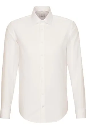 Seidensticker Herren Business Hemd Tailored Fit – Bügelfreies, schmales Hemd mit Kent-Kragen – Langarm – 100% Baumwolle