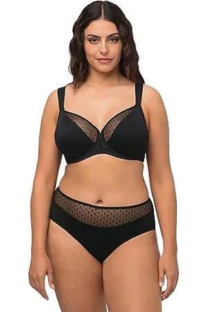 Ulla Popken Damen, große Größen, Bügel-BH, Mesh-Kante, Cup B - F
