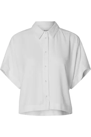 SELECTED Slfviva Ss Cropped Shirt Noos