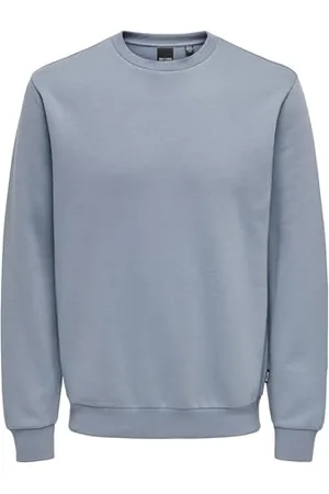 Only & Sons Herren O&S Basic Sweatshirt Regular Fit Pullover Langarm Jumper Sweater Shirt ohne Kapuze ONSCERES