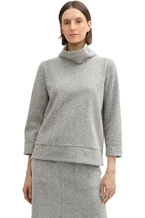 TOM TAILOR Damen Sweatshirt mit Rollkragen, , L