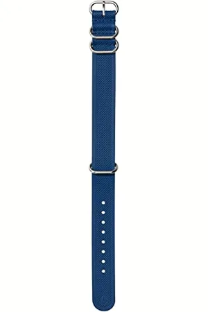 Nixon FKM Rubber NATO Wechselarmband für Uhren mit 20 mm Abstand aus Silikon und Kautschuk in der Farbe Marineblau/Blau mit Schnalle und Beschläge aus Edelstahl, BA005-3391-00