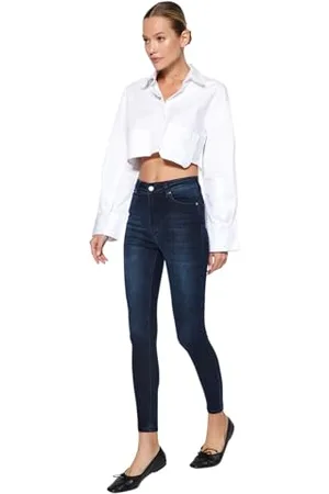 Trendyol High Waist Skinny Jeans TWOAW24JE00066, , 44