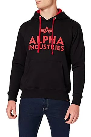 Alpha Industries Herren Foam Print Hoody Kapuzensweat Kapuzenpullover, Black, M