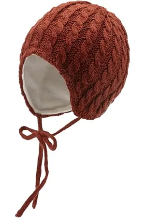 Sterntaler Strickmütze mit Zopfmuster - Unisex Babymütze, gefüttert mit wärmendem Baumwollfleece - Wintermütze mit Ohrenklappen und Bindeband - , 39