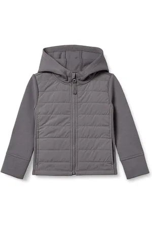 Amazon Mädchen Active-Jacke mit durchgehendem Reißverschluss und Kapuze, , 5 Jahre